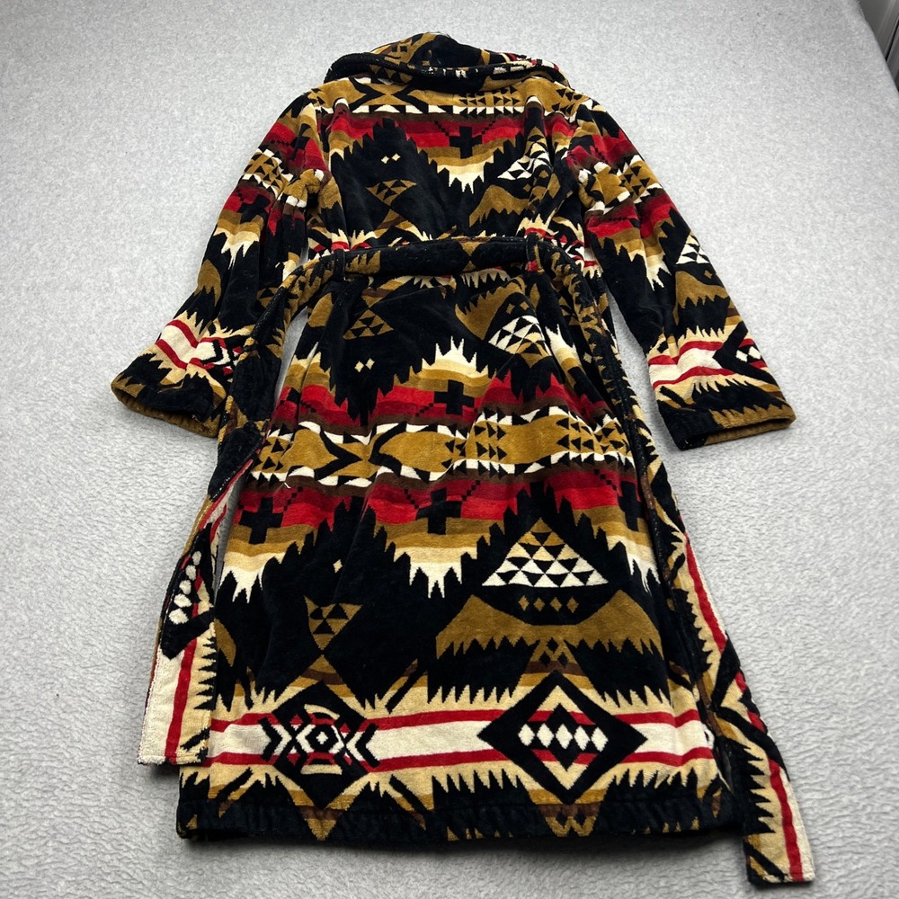Pendleton Nehalem Robe Womens Small Aztec Southwestern Belted Cotton Terry Wrap - Picture 9 of 11